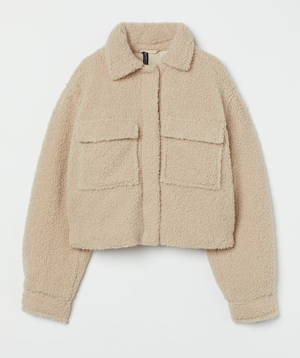 H&amp;M Short Faux Shearling Jacket