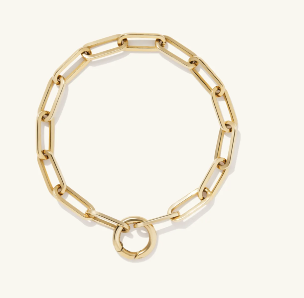 Paperclip Chain Charm Bracelet