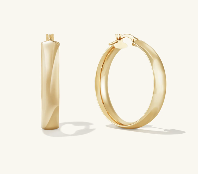 Medium Flat Hoops
