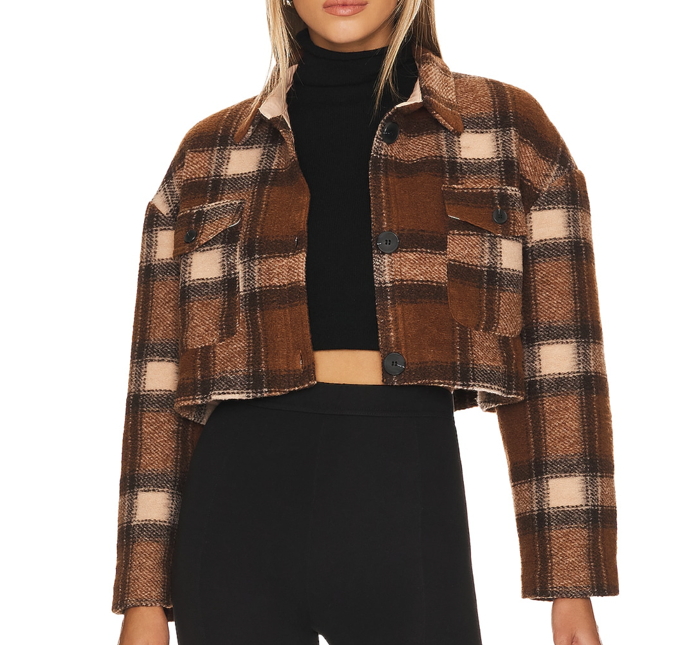 Revolve Lovers + Friends Roxy Cropped Shacket