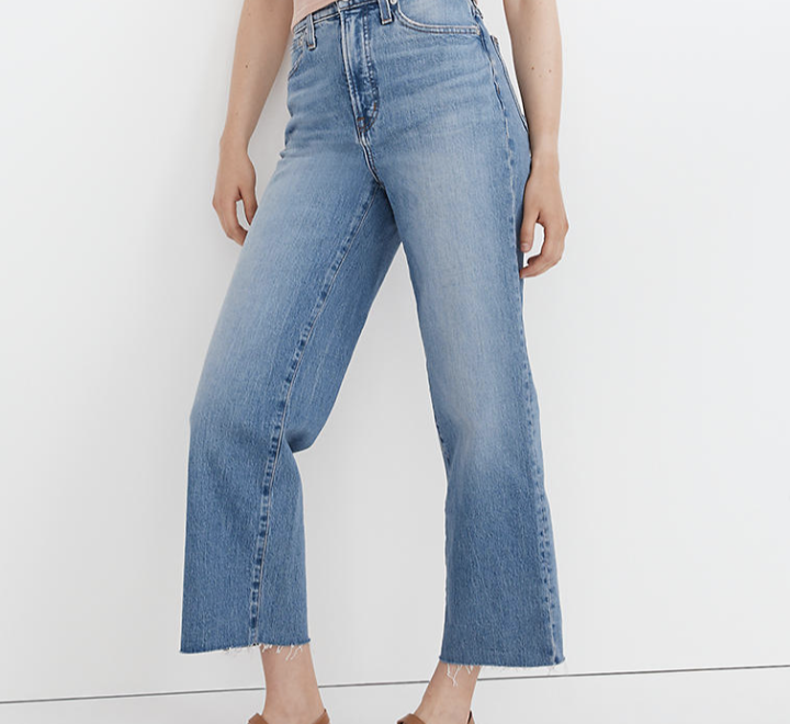 Madewell The Petite Perfect Vintage Wide-Leg Crop Jean In Catlin Wash