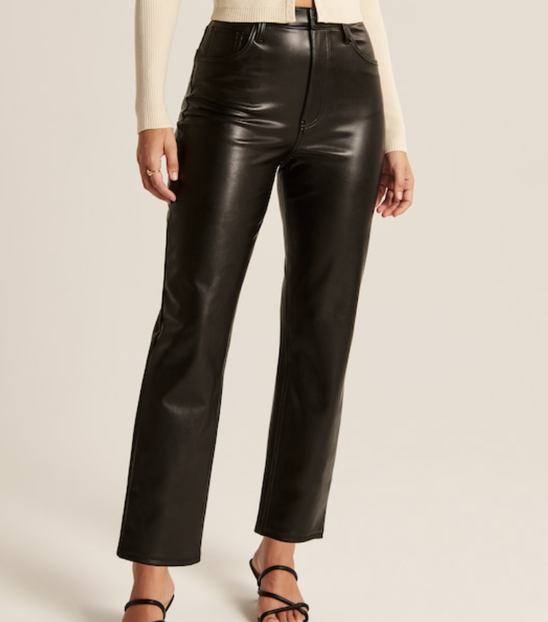 (Similar) Curve Love Vegan Leather Ankle Straight Pants
