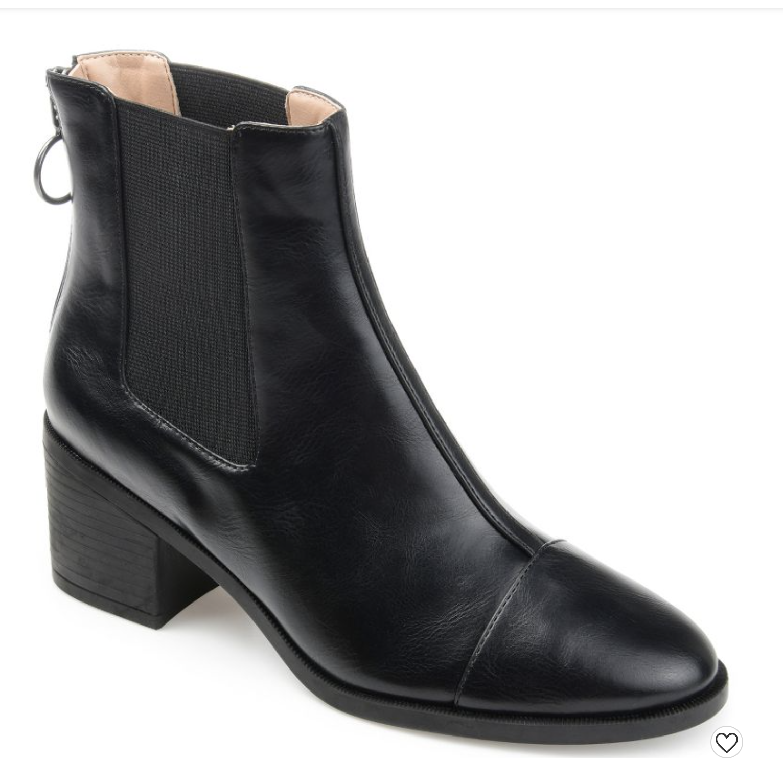 (Similar) Target Journee Collection Womens Nigella Tru Comfort Foam Back Heel Zip Stacked Heel Booties