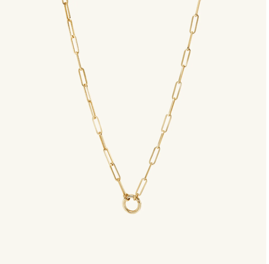 Mejuri Paperclip Chain Charm Necklace