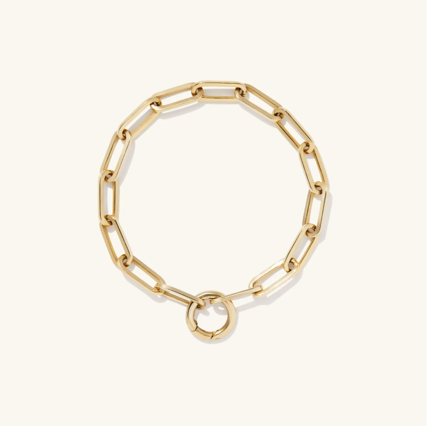 Mejuri Paperclip Chain Charm Bracelet