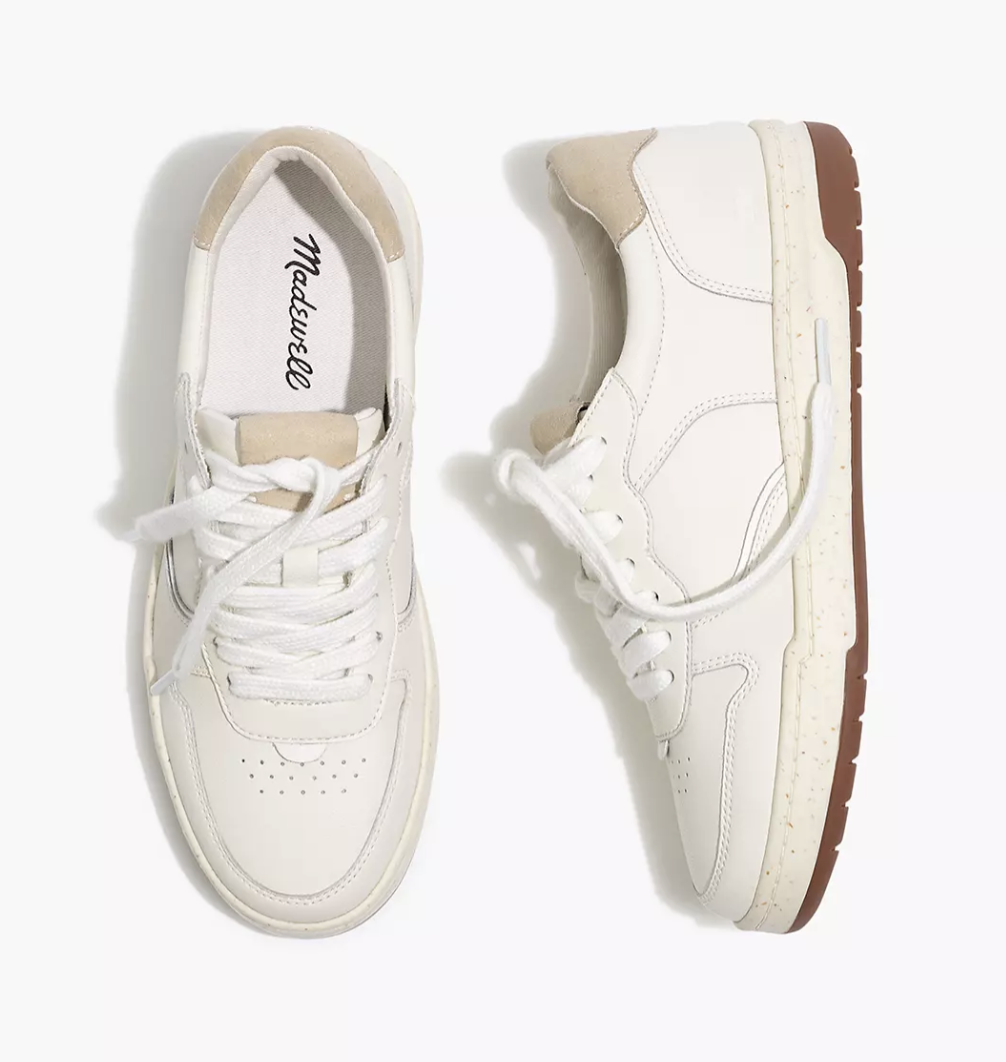 Madewell Court Sneakers in White Leather
