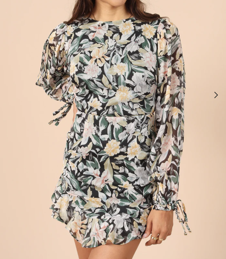 Petal &amp; Pup Alissa Back Cutout Mini Dress in Navy