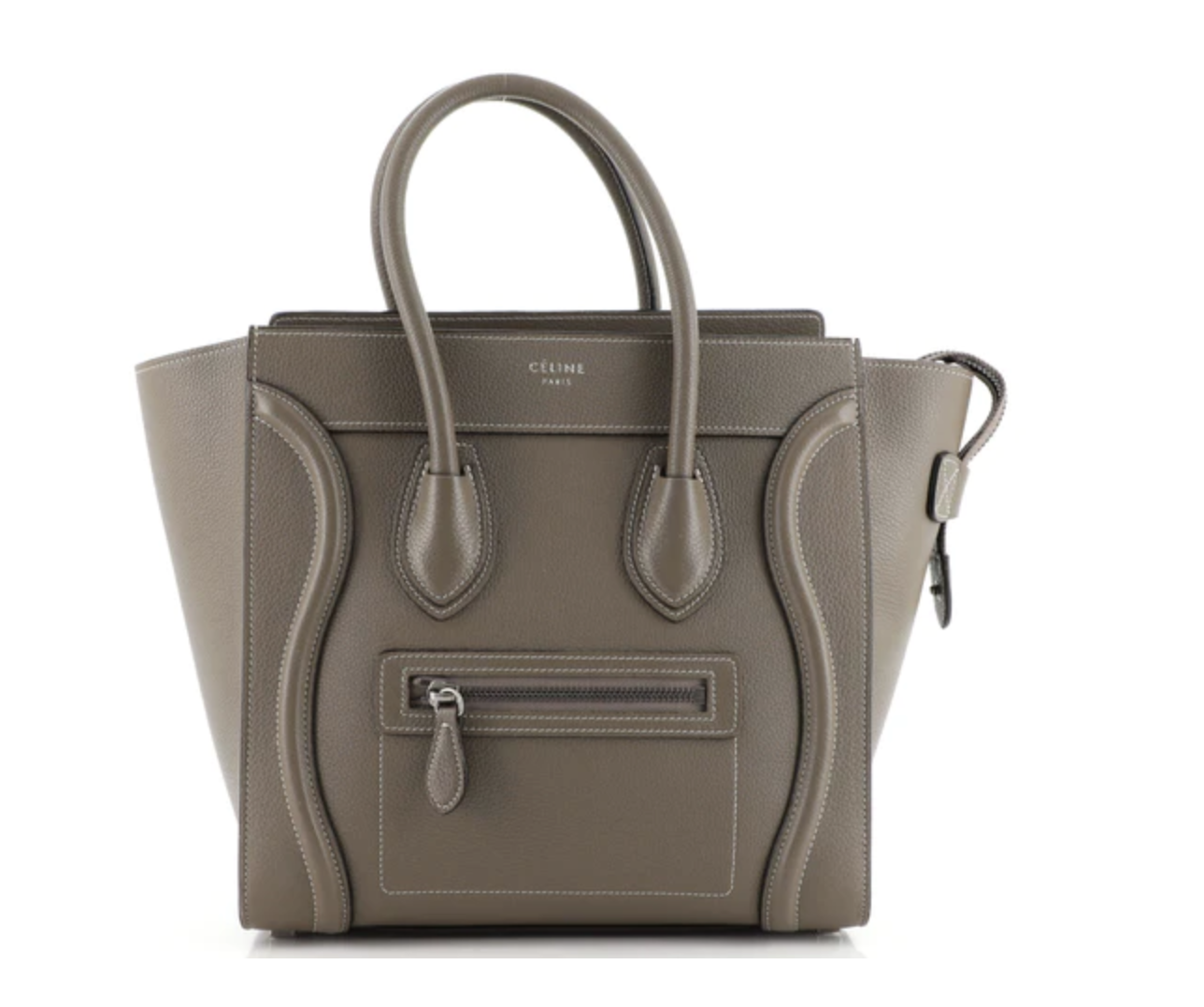 Celine Luggage Bag Grainy Leather Micro Neutral