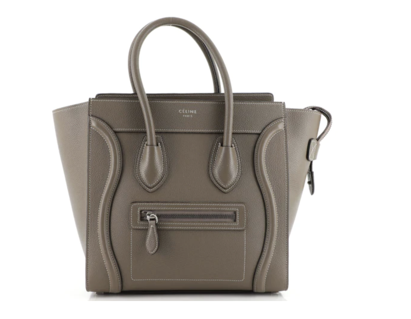Celine Luggage Bag Grainy Leather Micro Neutral