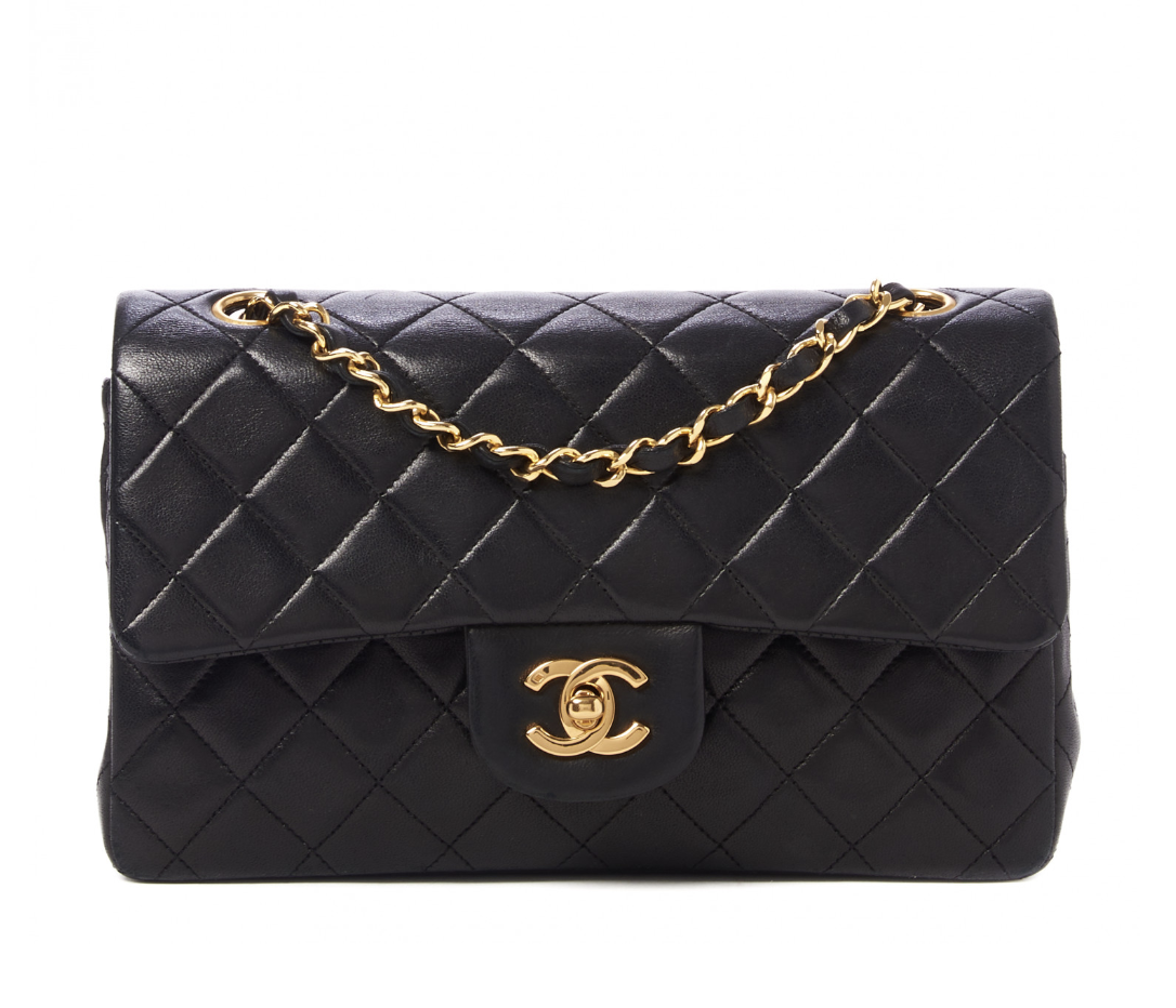 Chanel Lambskin Quilted Small Double Flap Black 
