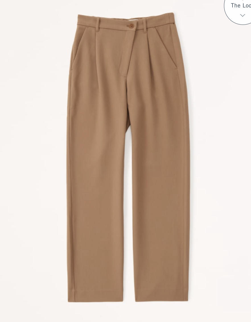 Abercrombie Tailored Relaxed Straight Pants in Brown