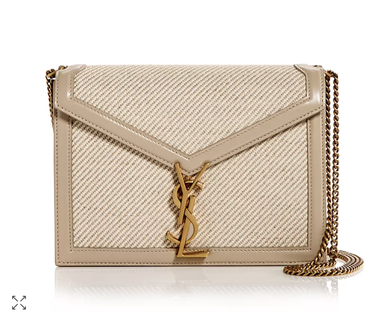 YSL Cassandra Medium Chain Bag in Canvas