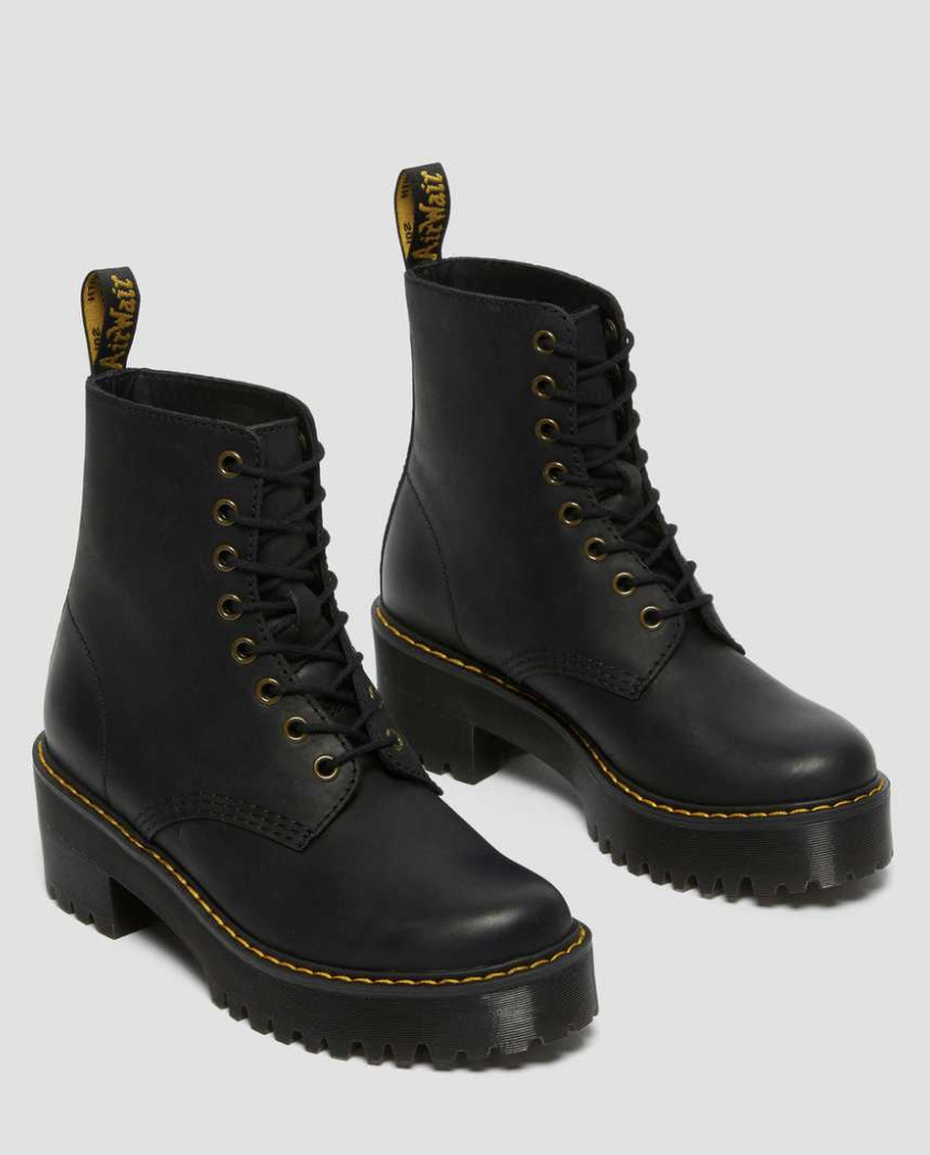 Dr Martens Shriver Hi Women's Wyoming Leather Heeled Boots