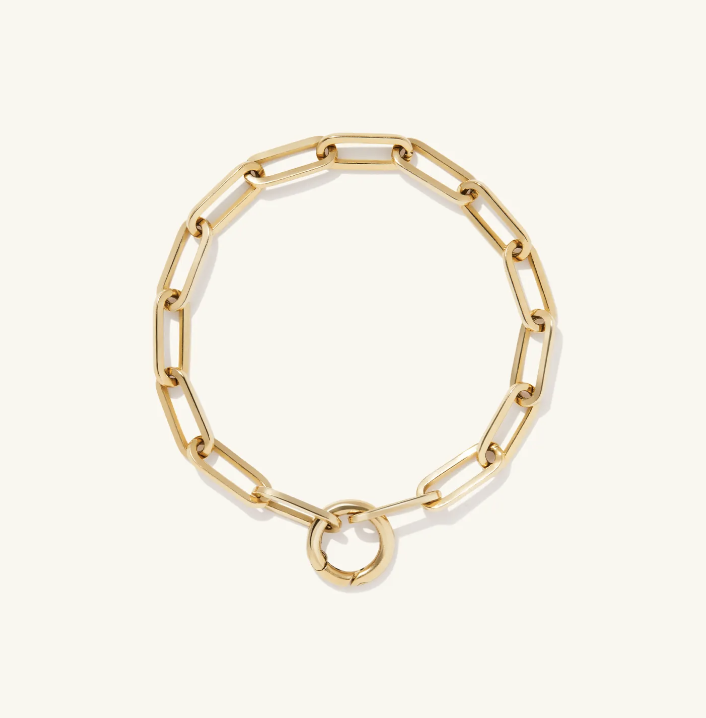 Mejuri Paperclip Chain Charm Bracelet