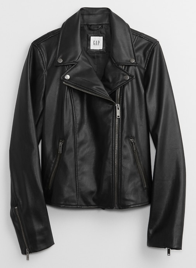 Gap Factory Faux-Leather Moto Jacket