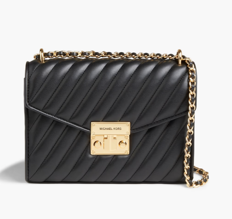 Michael Kors Quilted Faux Leather Shoulder Bag