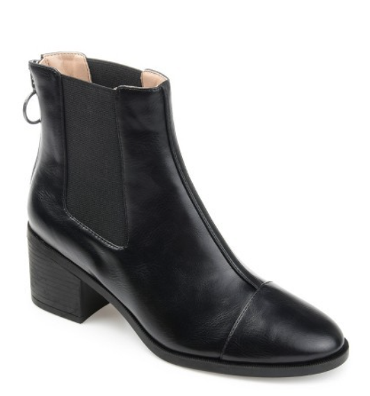 Target Journee Collection Womens Nigella Tru Comfort Foam Back Heel Zip Stacked Heel Booties 