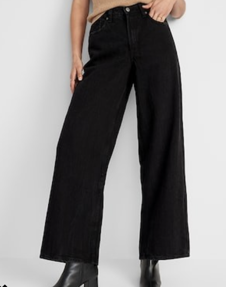 Old Navy Extra High-Waisted Baggy Wide-Leg Non-Stretch Jeans for Women