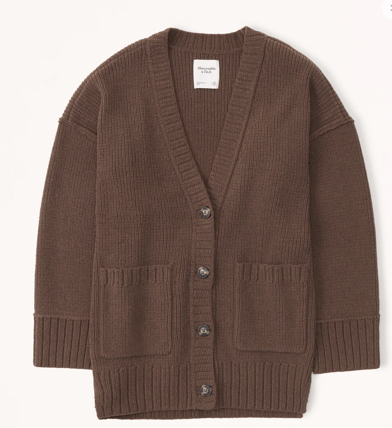  Abercrombie &amp; Fitch Chocolate Brown Slouchy Cardigan