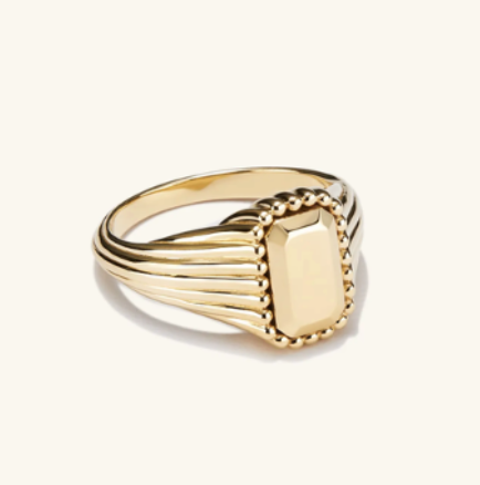 Mejuri Jenna Lyons 14k Signant Pinky Ring