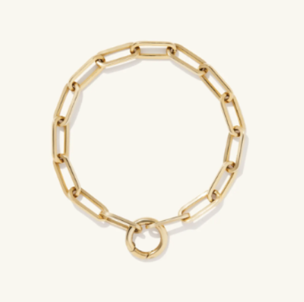Mejuri Paperclip Chain Charm Bracelet