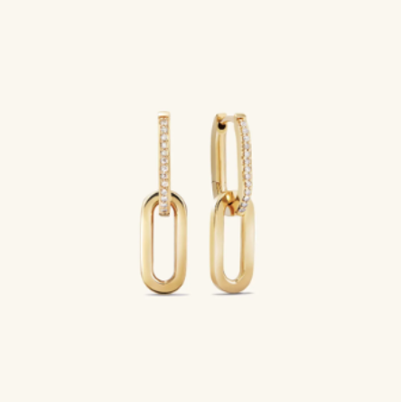 Mejuri Harris Pavé Diamond Convertible Link Earrings