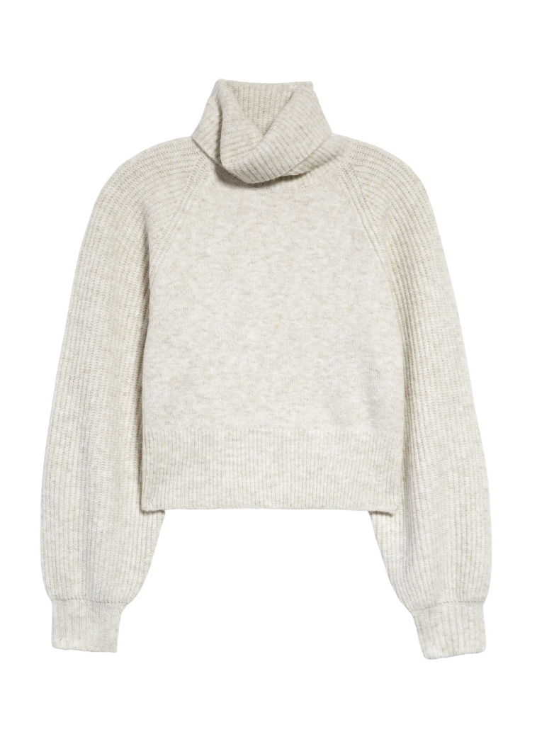 Topshop Rib Turtleneck Sweater