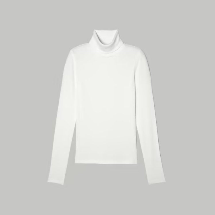 Everlane The White Prima Micro-Rib Turtleneck