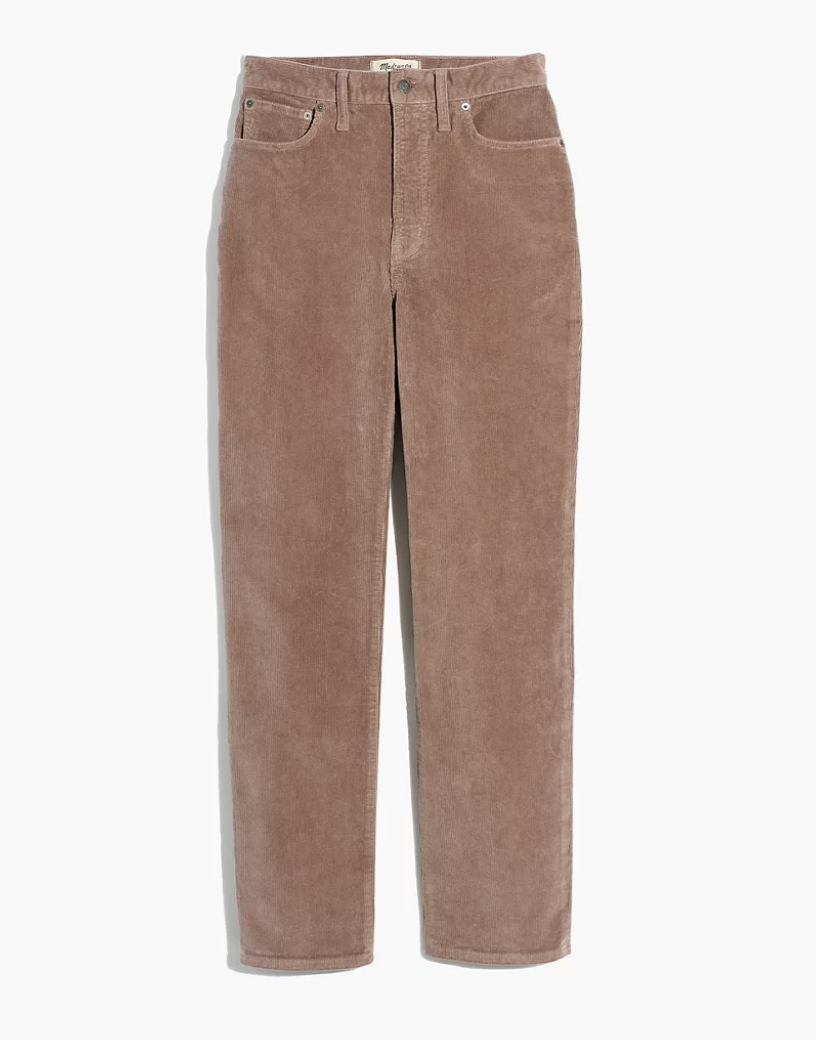 Madewell The Petite Perfect Vintage Straight Jean: Corduroy Edition