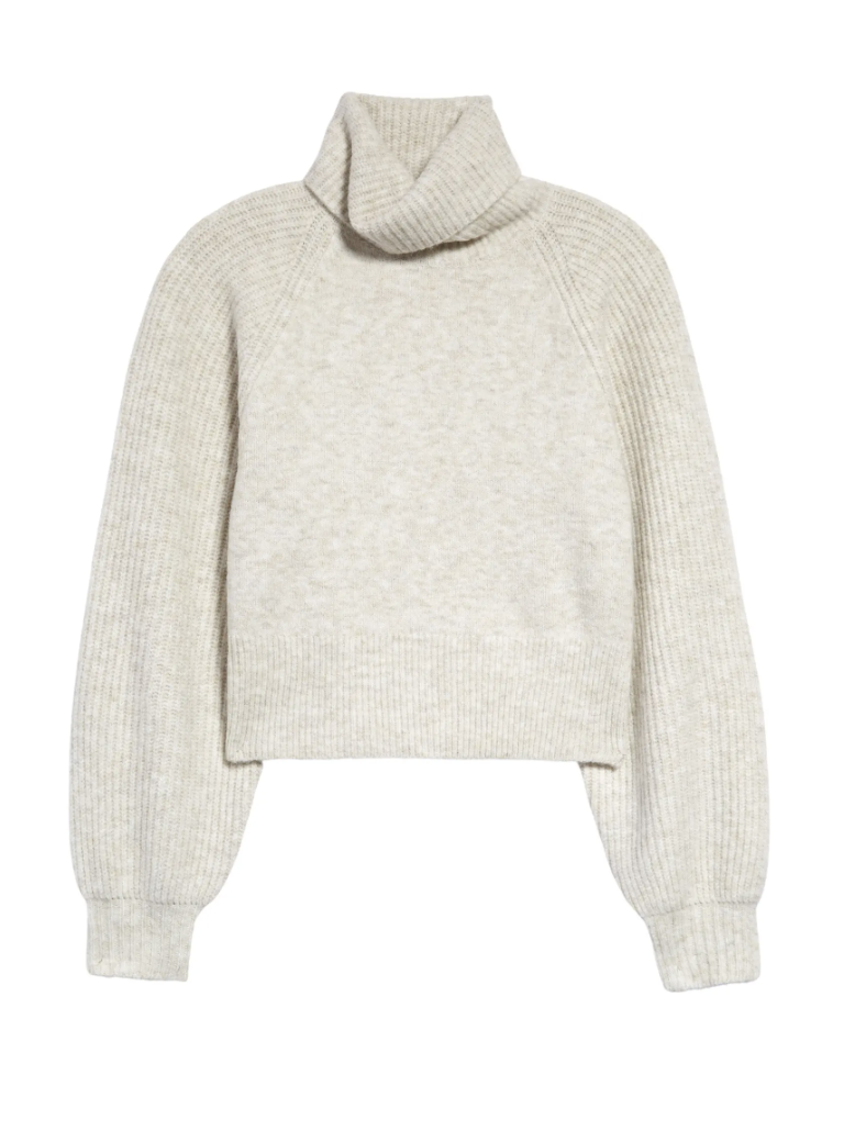 Topshop Rib Turtleneck Sweater