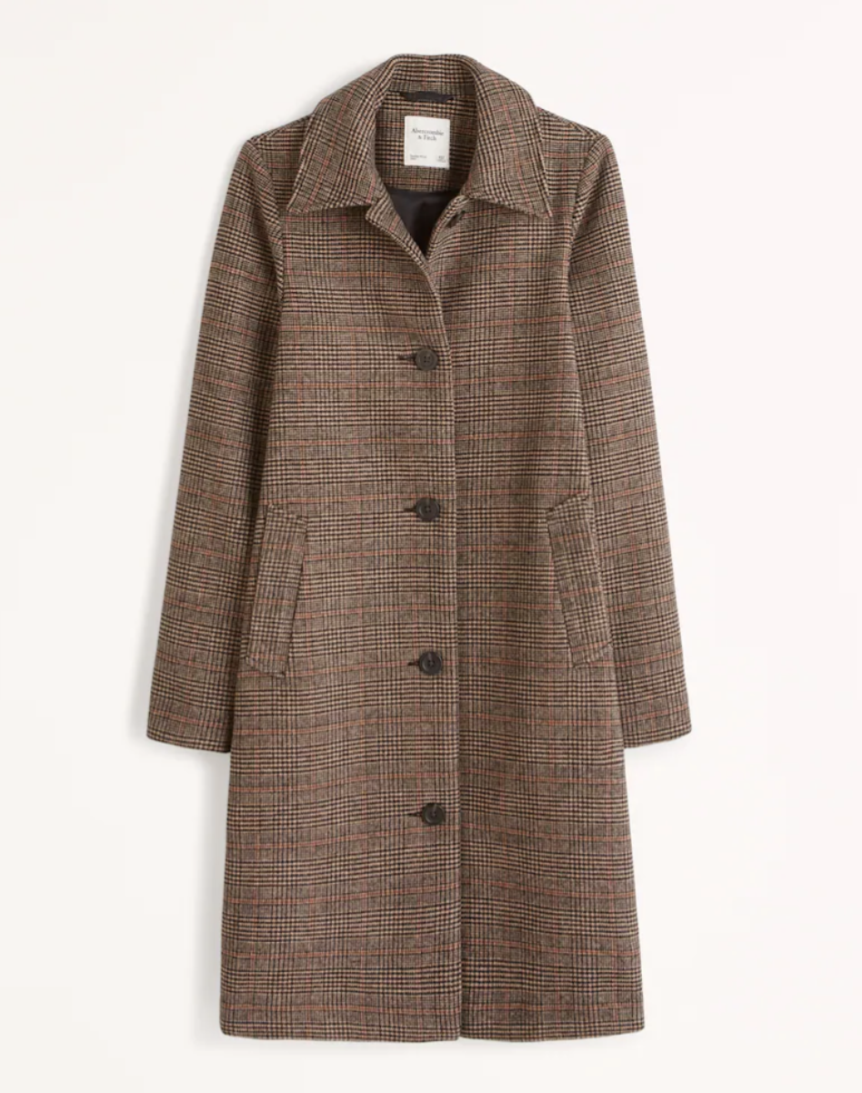 Abercrombie Wool-Blend Mod Coat 