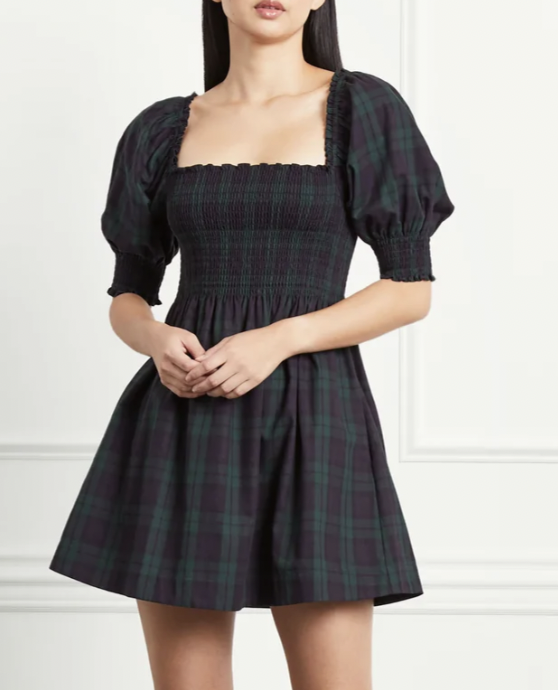  Hill House Home The Athena Nap Blue plaid Dress
