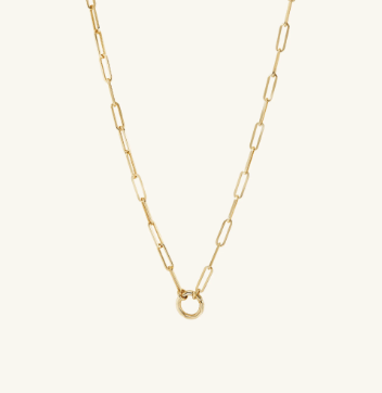 Paperclip Chain Charm Necklace