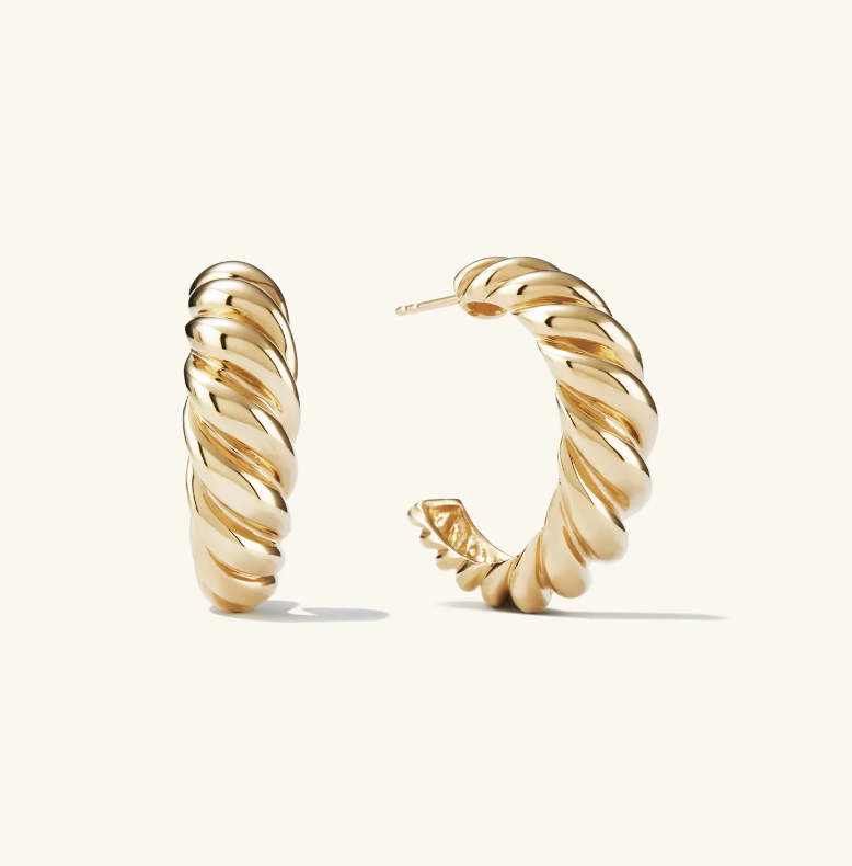  Large Croissant Dome Hoops