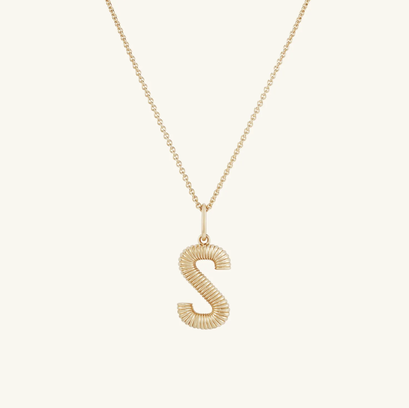 Bold Letter Pendant Necklace 