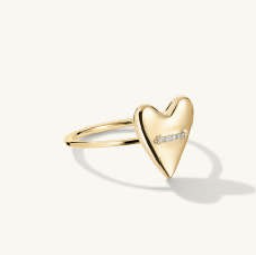 Heart Pave Diamond Ring 