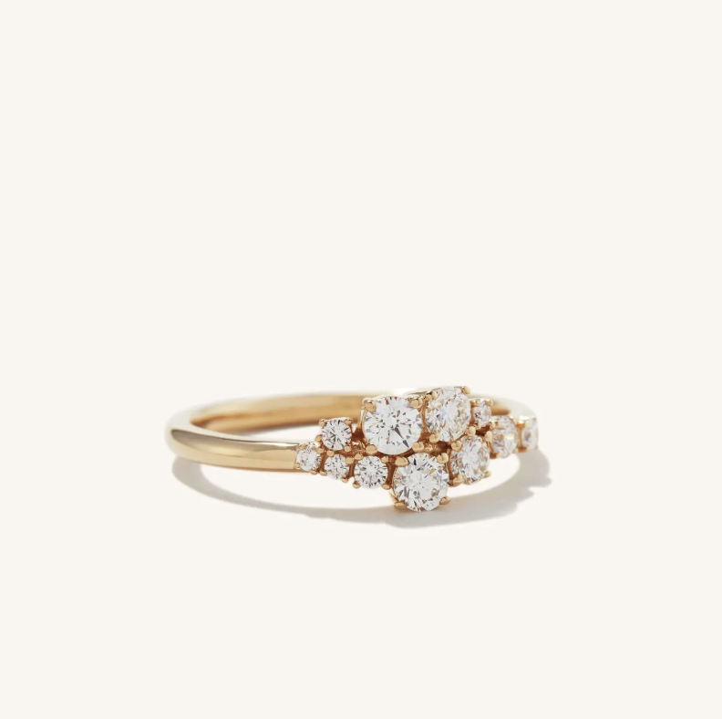 Diamonds Cluster Ring