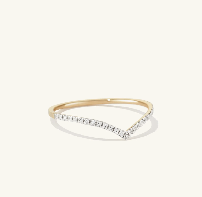 Pave Diamond Wishbone Ring