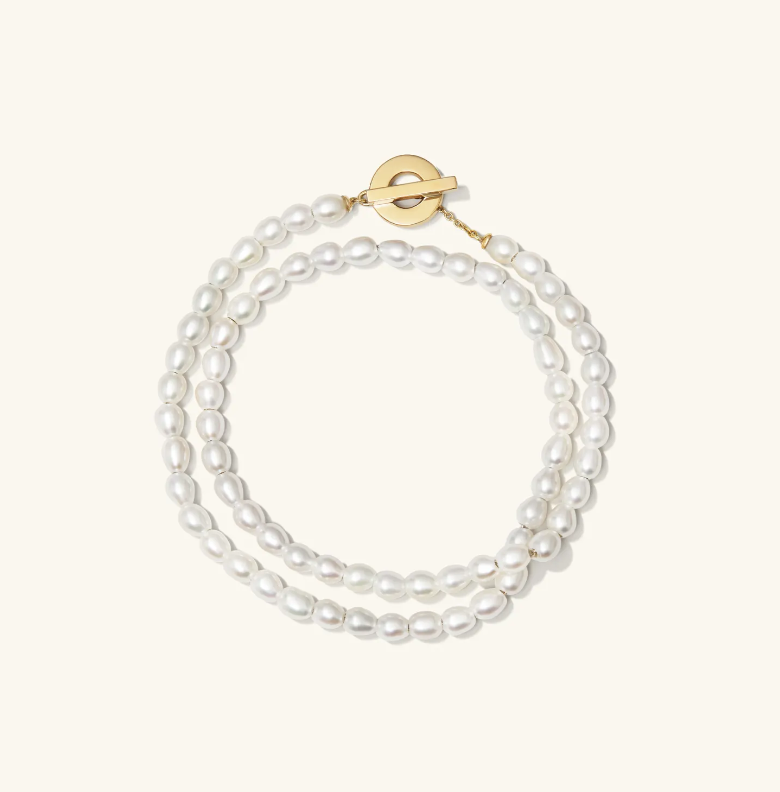 Bold Pearl Double Wrap Bracelet