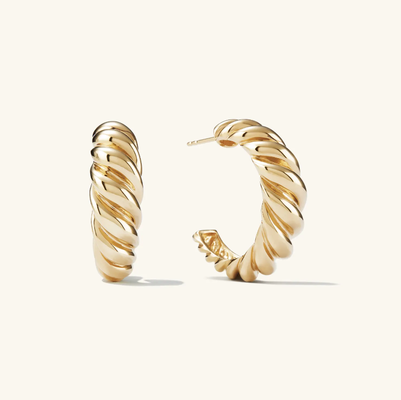 Mejuri Large Croissant Dome Hoops