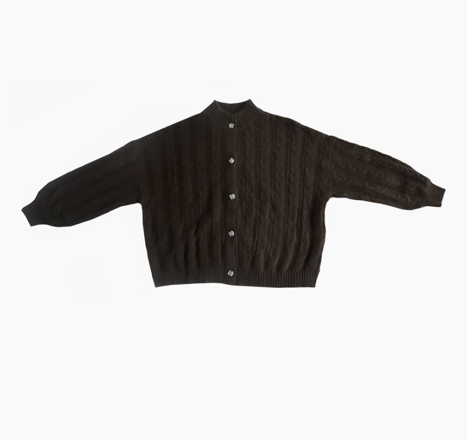 Able Ruth Cable Knit Cropped Cardigan