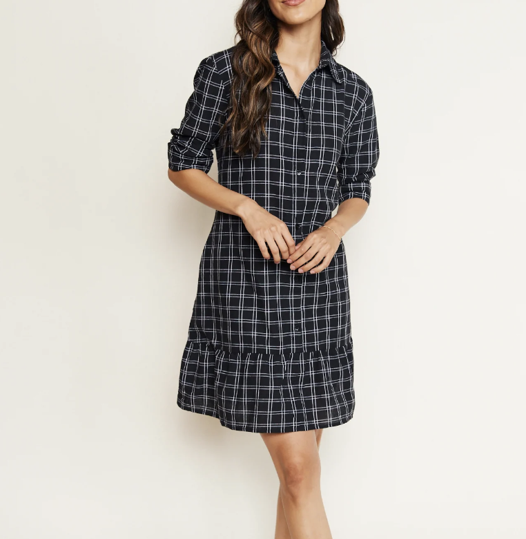 Able Shelby Flounce Shirtdress