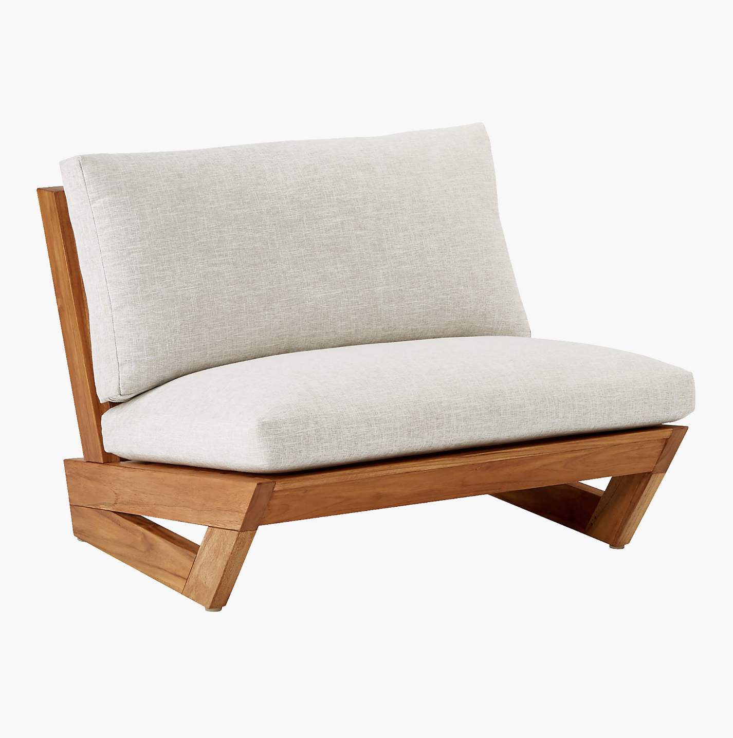 CB2 Sunset Teak Outdoor Lounge Chair 