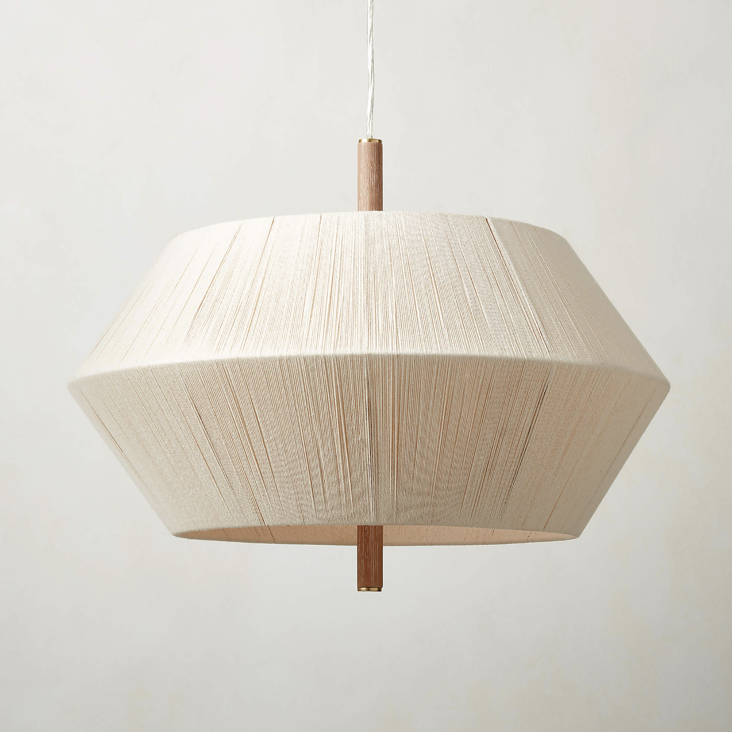 CB2 Totora Oak Pendant Light 