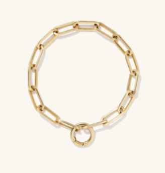 Mejuri Paperclip Chain Charm Bracelet