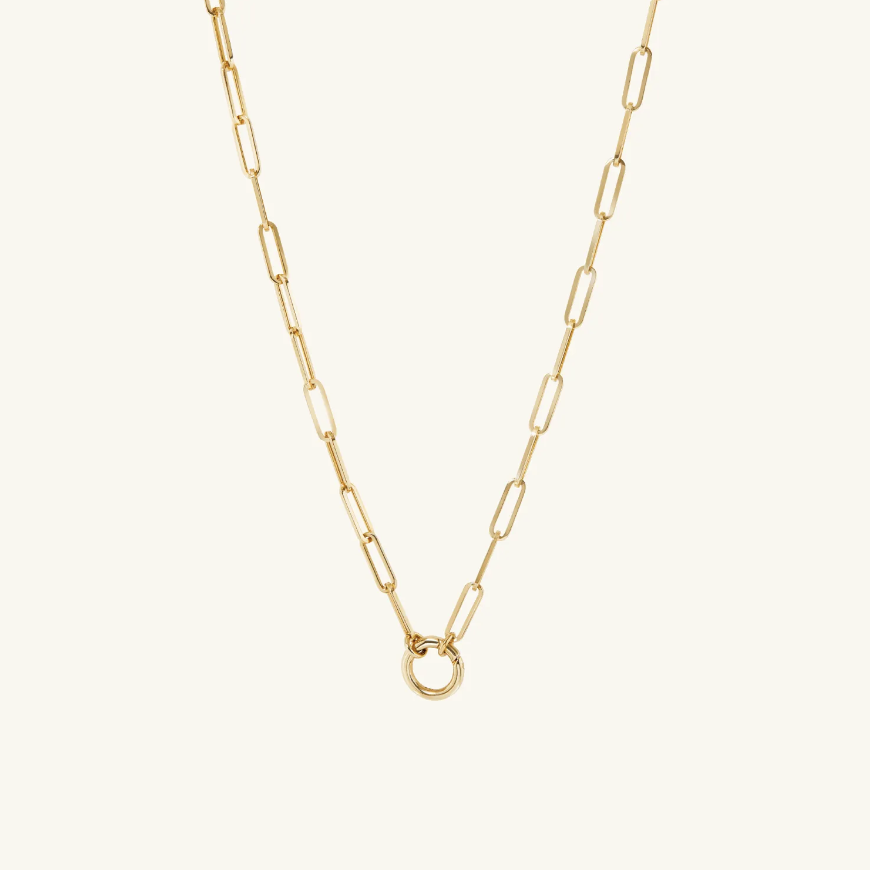 Mejuri Paperclip Chain Charm Necklace