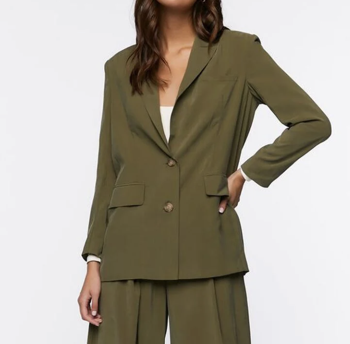 Forever 21 Peak Lapel Single-Breasted Blazer