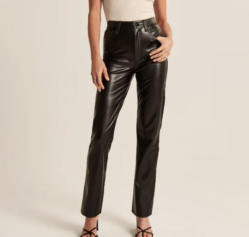 Abercrombie Vegan Leather 90s Straight Pants
