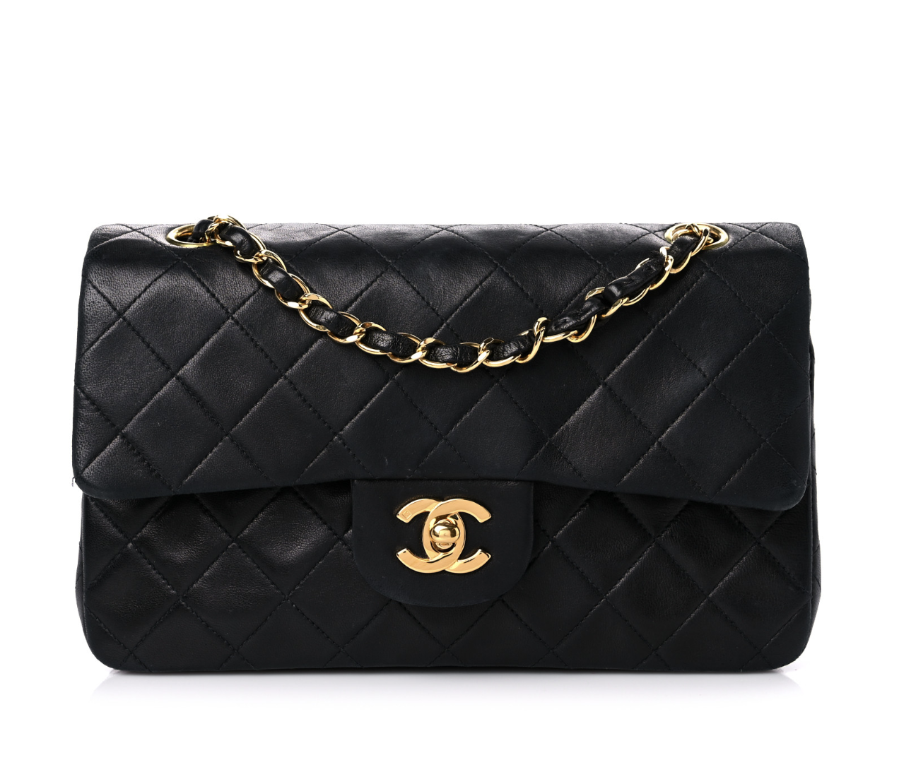 Chanel Lambskin Quilted Small Double Flap Bag