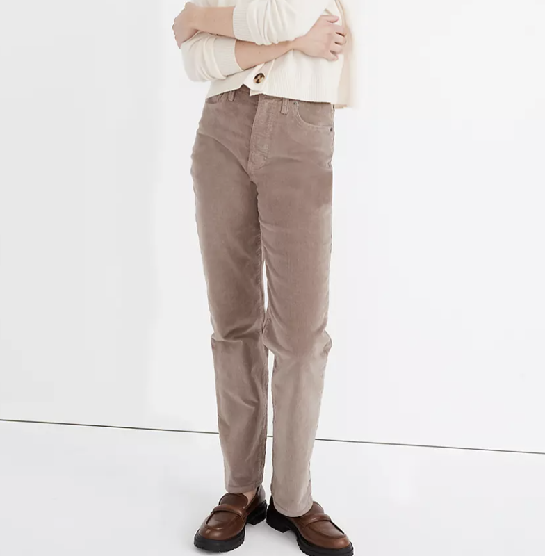 Madewell The Petite Perfect Vintage Straight Jean: Corduroy Edition